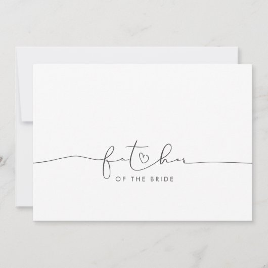 Vader van de bruidbruidsochtendboodschap (Voorkant)