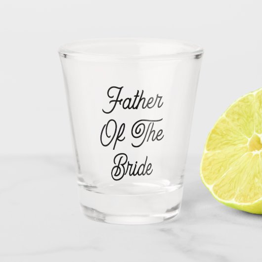 Vader van de bruidduwweddenschap Gift Favor Elegan Shot Glas (Voorkant)