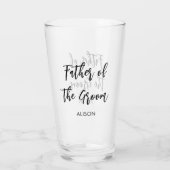 Vader van de bruidegom bruidsmeisje bruiloft glas (Achterkant)