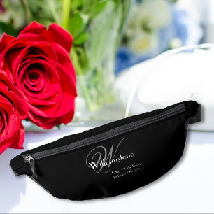 Vader van de bruidegom cadeau Elegant Monogram Coo Heuptasje