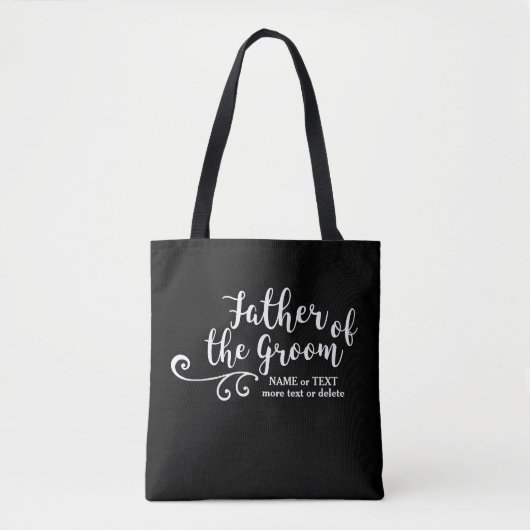Vader van de bruidegom Canvas tas White Modern Scr (Voorkant)