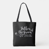 Vader van de bruidegom Canvas tas White Modern Scr (Achterkant)