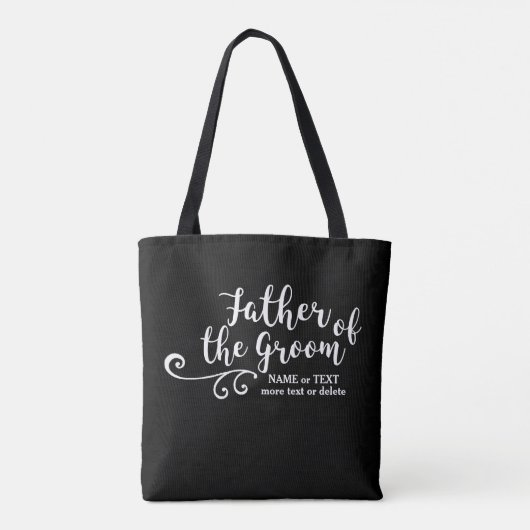 Vader van de bruidegom Canvas tas White Modern Scr (Achterkant)