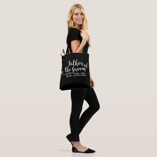 Vader van de bruidegom Canvas tas White Modern Scr (Op model)