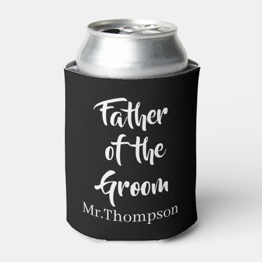 Vader van de bruidegom Custom Wedding Ouder Gift Blikjeskoeler (Blikje Voorkant)