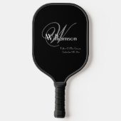 Vader van de bruidegom huwelijkscadeau elegante mo pickleball paddle (Achterkant)