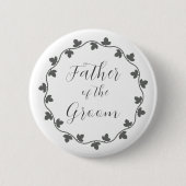Vader van de bruidegom Ivy Botanical Wedding Ronde Button 5,7 Cm (Voorkant)