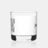 Vader van de Bruidegom Modern Minimaal Aangepast  Whisky Glas (Links)