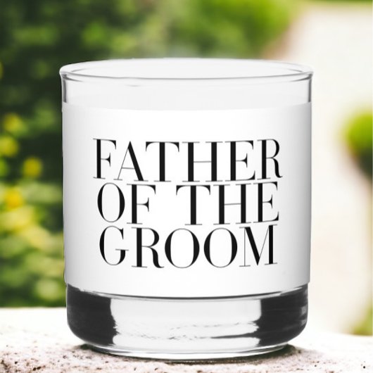 Vader van de Bruidegom Modern Minimaal Aangepast  Whisky Glas