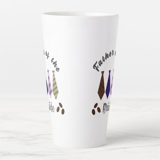 Vader van de bruidkleurige stropdas koffie-mok latte mok (Voorkant)