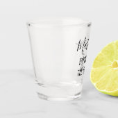 Vader van de bruine kalligrafie shot glas (Links)