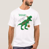 Vader van de drie-rex dinosaurus 3e verjaardag t-shirt (Voorkant)