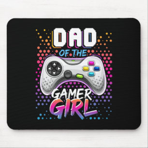 Vader van de gamer girl bijpassende videogeburtsta muismat