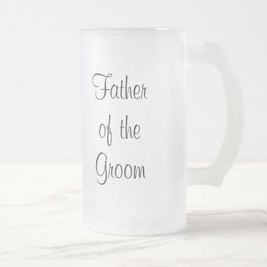 Vader van de Groom Dank u Tankard Matglas Bierpul (Rechts)