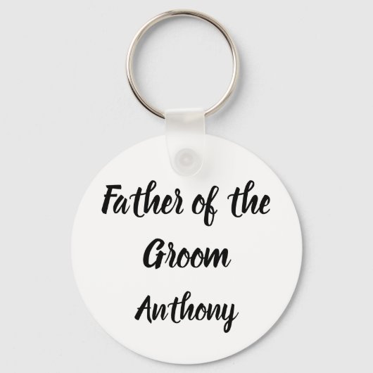 Vader van de Groom Gift Custom Name Gift Wedding Sleutelhanger (Voorkant)