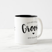 Vader van de Groom Mok pas uw Datum aan (Voorkant rechts)