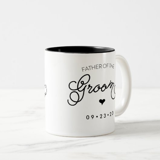 Vader van de Groom Mok pas uw Datum aan (Voorkant rechts)
