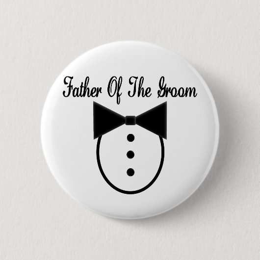 Vader van de Groom Ronde Button 5,7 Cm (Voorkant)