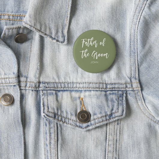 Vader van de Groom Sage Green White Button (In situ)
