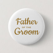 Vader van de Groom Wedding Custom Button (Voorkant)