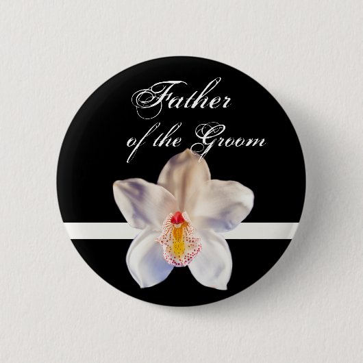 Vader van de Groom Wedding ID-badge Ronde Button 5,7 Cm (Voorkant)