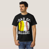 Vader van de honkbalballers t-shirt (Voorkant volledig)
