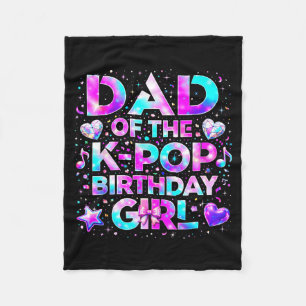 Vader van de k-pop verjaardagsmeisjes Koreaanse mu Fleece Deken