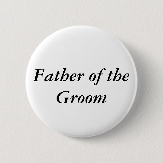 Vader van de knop Groom Ronde Button 5,7 Cm (Voorkant)