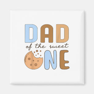 Vader van de Sweet One koekjes en melk 1e verjaard Magneet