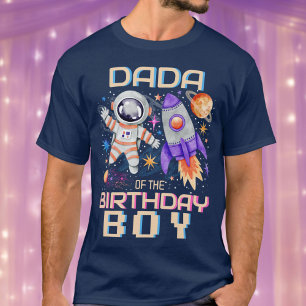 Vader van de verjaardag Boy Rocket & Astronaut Spa T-shirt