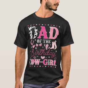 Vader Van De Verjaardag Cow-Girl Disco Rodeo Weste T-shirt