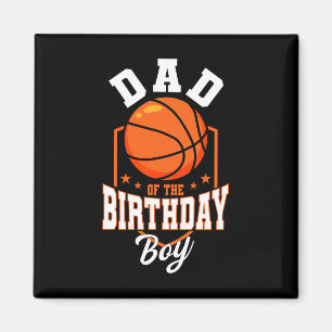 Vader van de verjaardag jongen Bysketbyll Theme Bd Magneet