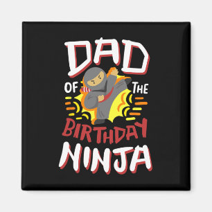 Vader van de verjaardag Ninja Karate Kinder Bday P Magneet