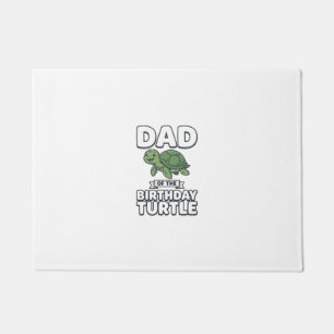 Vader van de verjaardag schildpad Funny Turtle Vad Deurmat