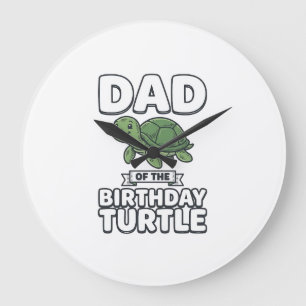 Vader van de Verjaardag Schildpad Grappige Schildp Grote Klok
