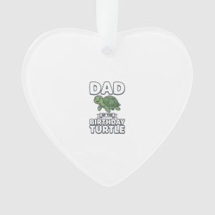 Vader van de Verjaardag Schildpad Grappige Schildp Ornament