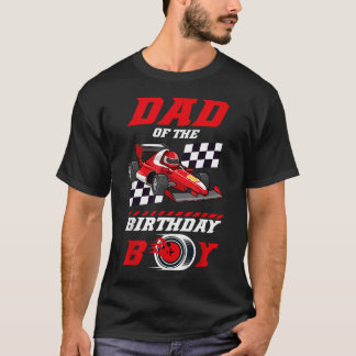 Vader Van De Verjaardags Pit Crew Race Auto T-shirt