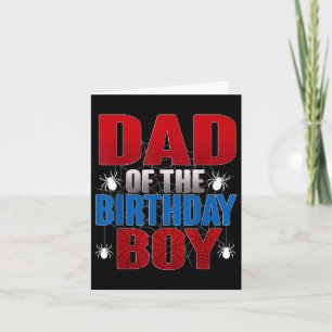 Vader van de verjaardagsjongen Funny Spider Bday F Kaart