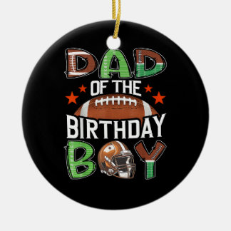 Vader van de verjaardagsjongen Game Day Football Keramisch Ornament