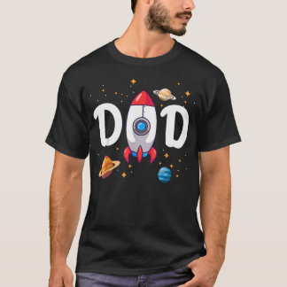 Vader Van De Verjaardagsjongen Ruimte Astronaut 1s T-shirt