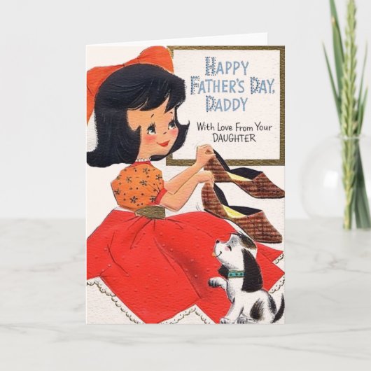 vader van dochter Vaderdag Kaart (Voorkant)