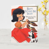 vader van dochter Vaderdag Kaart (Gele Bloem)