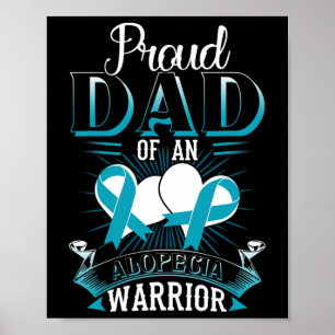 Vader van een alopecia krijger cadeau poster
