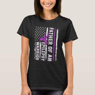 Vader van een Krijger Epilepsie Paarse Lint Steun T-shirt