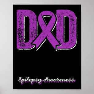 Vader Van Een Krijger Epilepsie Vader Paarse Lint Poster