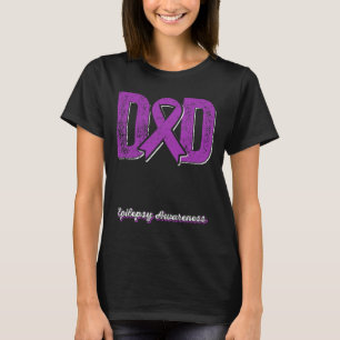 Vader van een krijger epilepsie vader Paarse lint T-shirt