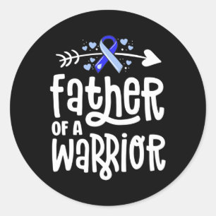 Vader van een krijger/hydrocefalus bewustzijnsfami ronde sticker