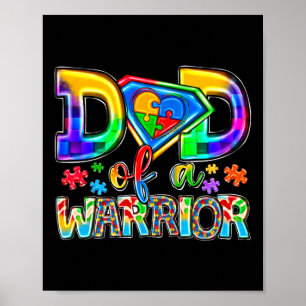Vader van een krijger puzzel Wereld Autisme Bewust Poster