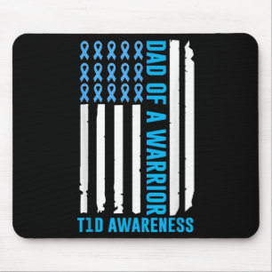 Vader van een krijger T1D bewustzijn diabetes bewu Muismat