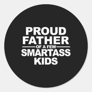 Vader van een paar slimme Kinder Ronde Sticker